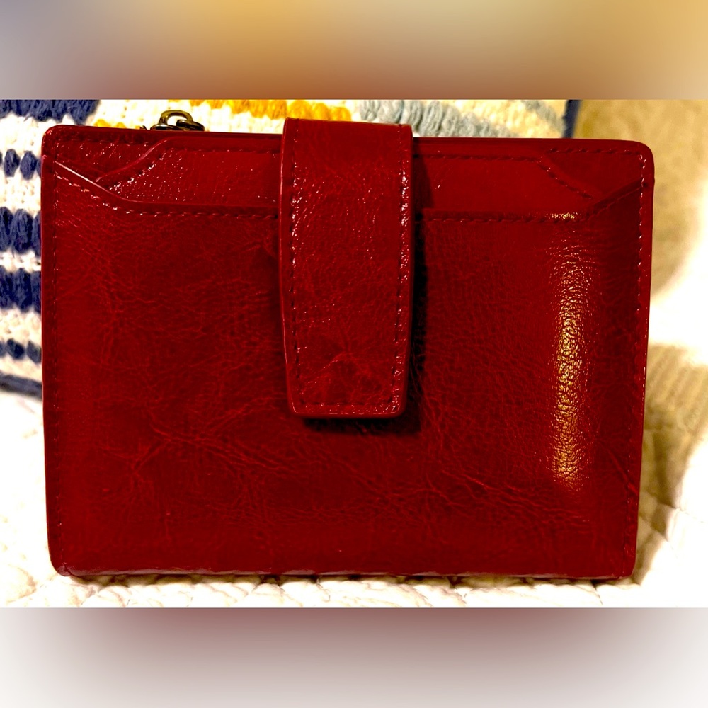 Bveyzi RFID Blocking Genuine Leather Wallet Red Wine  NWOT